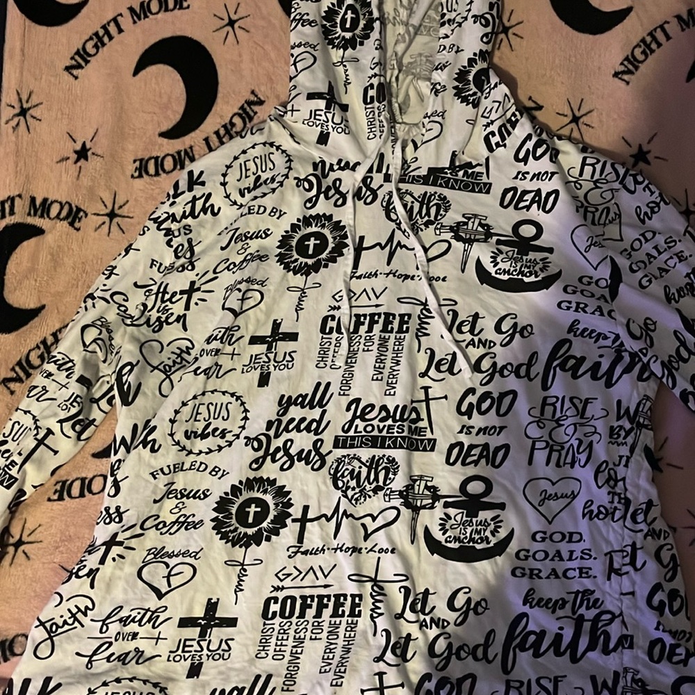 Cute unique white Christian hoodie